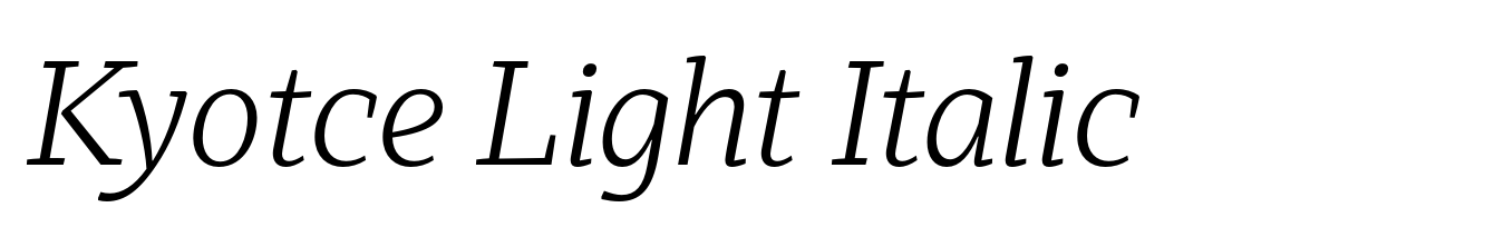 Kyotce Light Italic